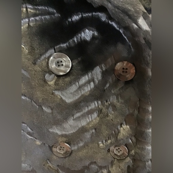 JLo By Jennifer Lopez Outerwear Black Faux Fur Double Breasted Jacket With Tie - Picture 6 of 17